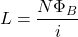 \[L = \frac{N \Phi_B}{i}\]