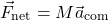 \[\vec{F}_{\text{net}} = M \vec{a}_{\text{com}}\]