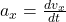 a_x = \frac{dv_x}{dt}