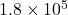 1.8 \times 10^5 \, \text{ولت}