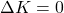 \Delta K = 0