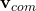 \mathbf{v}_{com}