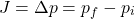 \[J = \Delta p = p_f - p_i\]
